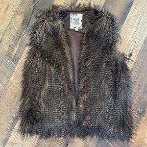 Faux Feather Women's Vest